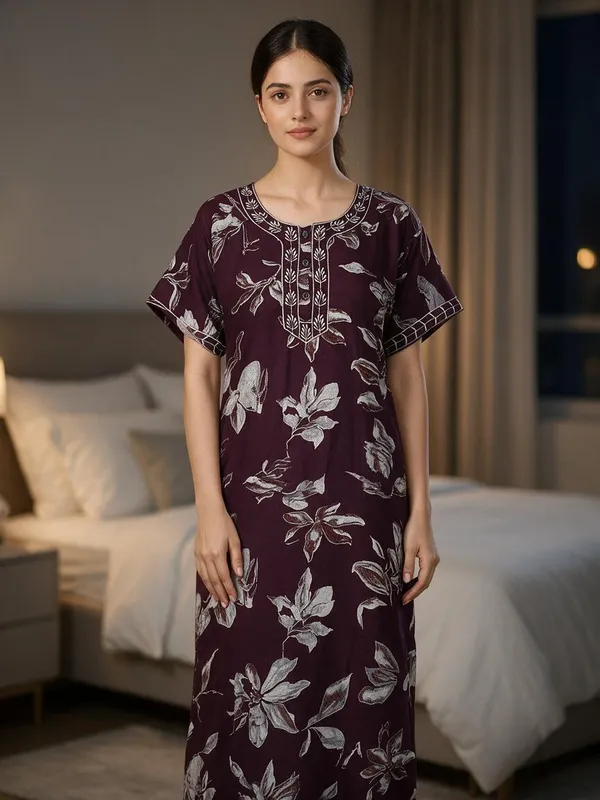 Maroon_Alpine_Relaxed_Fit_Nightdress_For_Women