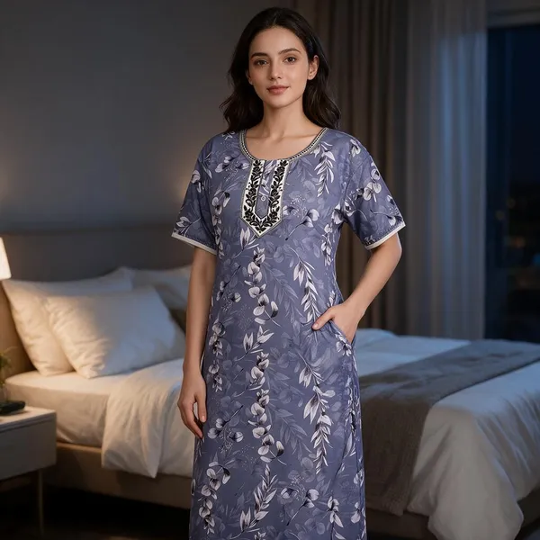 Purple_Alpine_Short_Sleeve_Nightdress_For_Women