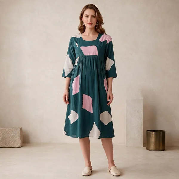 Teal_Rayon_Feeding_Nighty_For_Women
