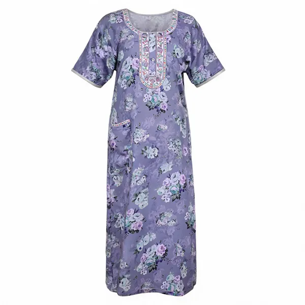 Lavender_Polyester_Viscose_Relaxed_Fit_Nighty_For_Women