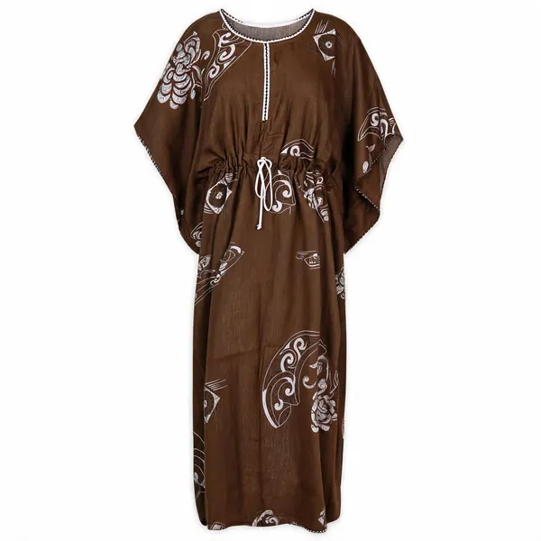 Brown_Alpine_Relaxed_Caftan_Nightwear_For_Women