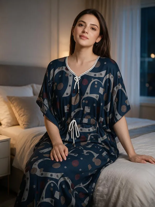 Blue_Alpine_Loose_Fit_Kaftan_Nightwear_For_Women