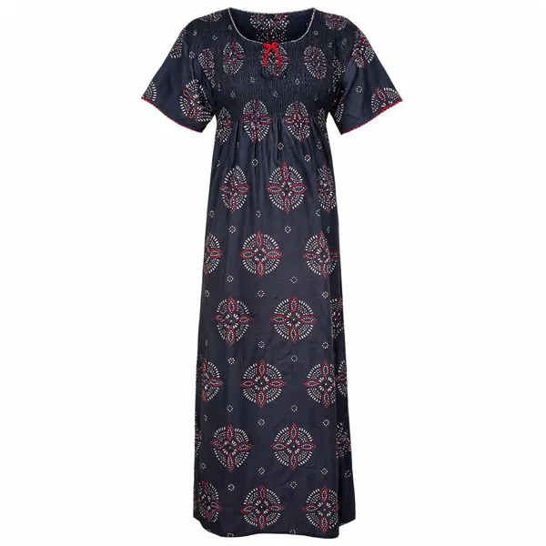 Grey_Alpine_Short_Sleeve_Nighty_For_Women