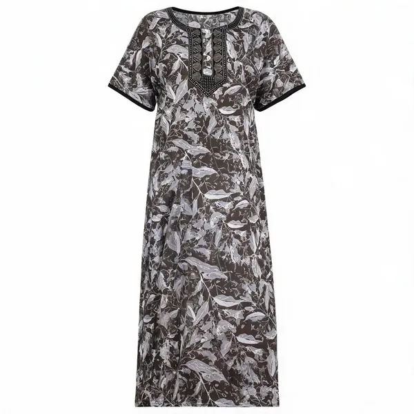Grey_Polyester_Viscose_Loose_Fit_Nighty_For_Women