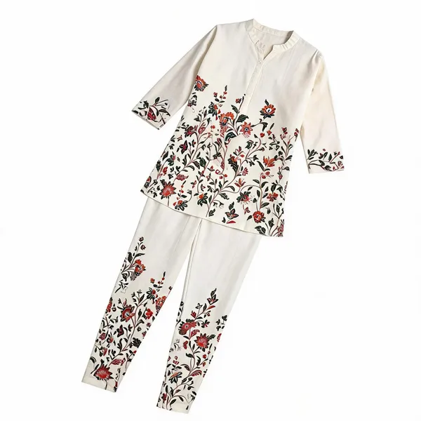 Cream_Khadi_Relaxed_Co-Ord_Lounge_Set_For_Women