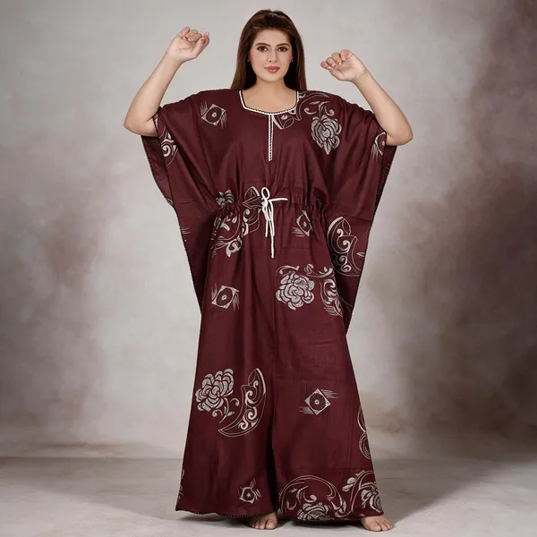 Maroon_Alpine_Loose_Fit_Caftan_Nighty_For_Women