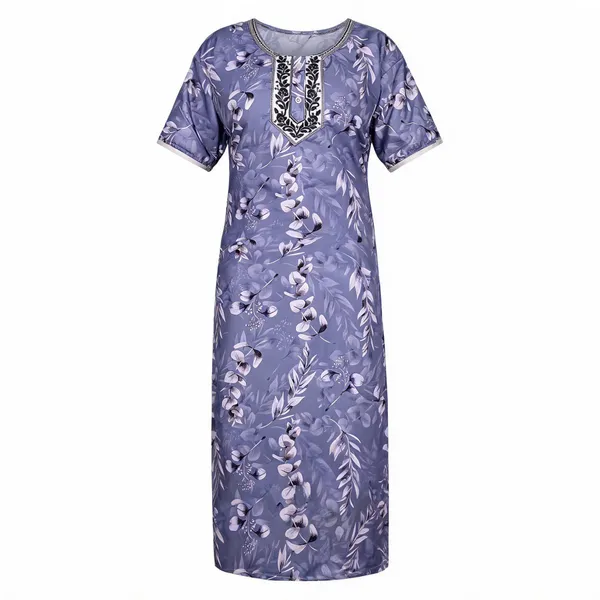 Lavender_Polyester_Viscose_Relaxed_Nightdress_For_Women