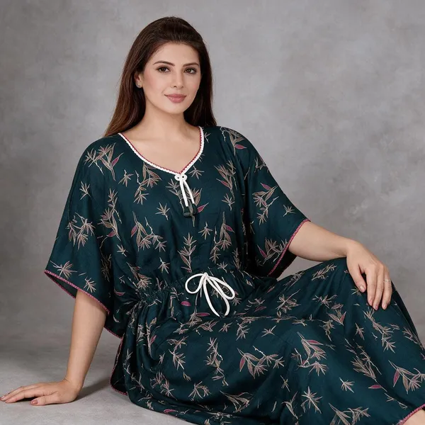 Bottle_Green_Alpine_Relaxed_Fit_Caftan_For_Women
