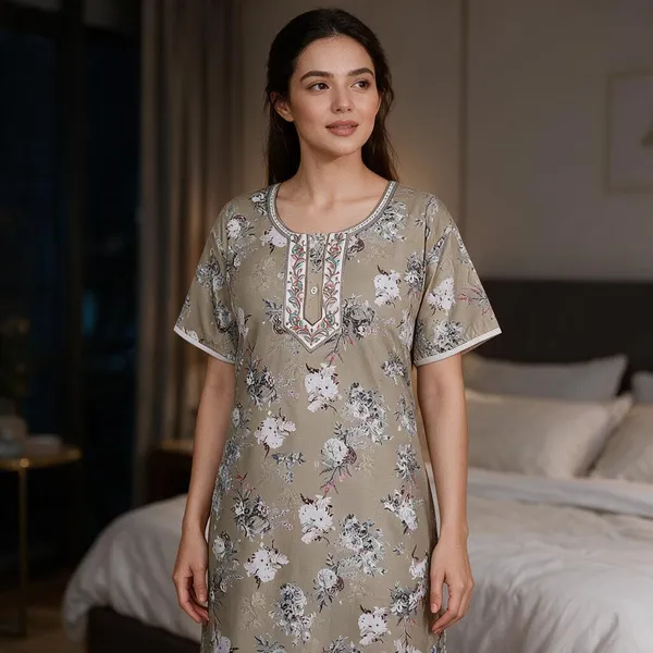 Grey_Polyester_Viscose_Relaxed_Nighty_For_Women