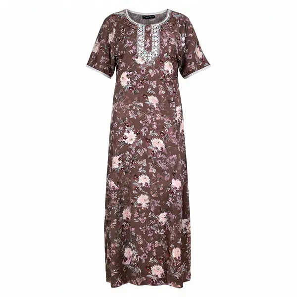 Brown_Polyester_Viscose_Relaxed_Fit_Nighty_For_Women