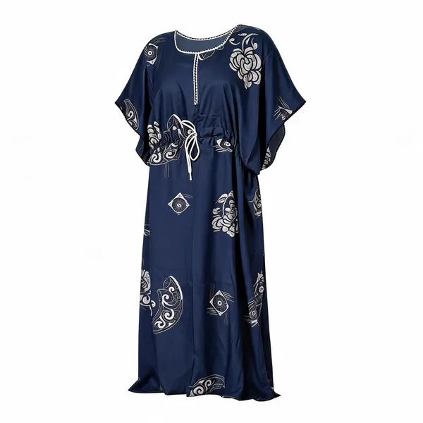 Navy_Alpine_Relaxed_Fit_Caftan_Nighty_For_Women