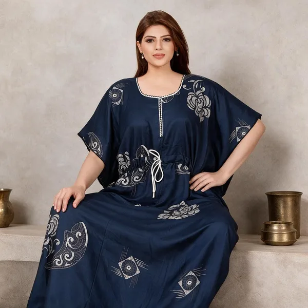 Navy_Alpine_Relaxed_Fit_Caftan_Nighty_For_Women