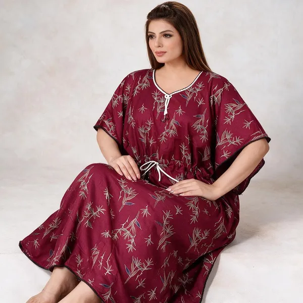 Maroon_Alpine_Relaxed_Fit_Caftan_Nighty_For_Women
