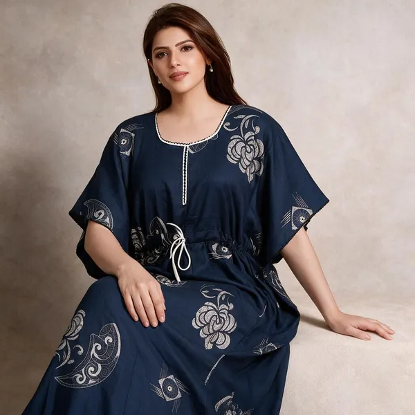 Navy_Blue_Alpine_Relaxed_Fit_Caftan_Nighty_For_Women