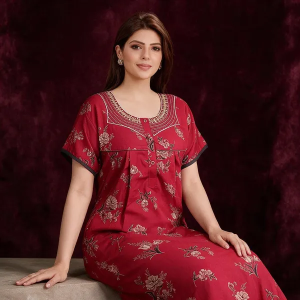 Red_Alpine_Short_Sleeve_Nighty_For_Women