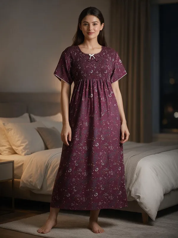 Maroon_Alpine_Flared_Nightdress_For_Women