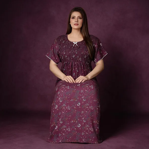 Maroon_Alpine_Flared_Nighty_For_Women