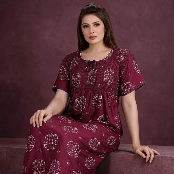 Burgundy_Beauty_Alpine_Relaxed_Fit_Nighty_For_Women