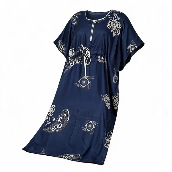 Navy_Alpine_Kaftan_Nightdress_For_Women