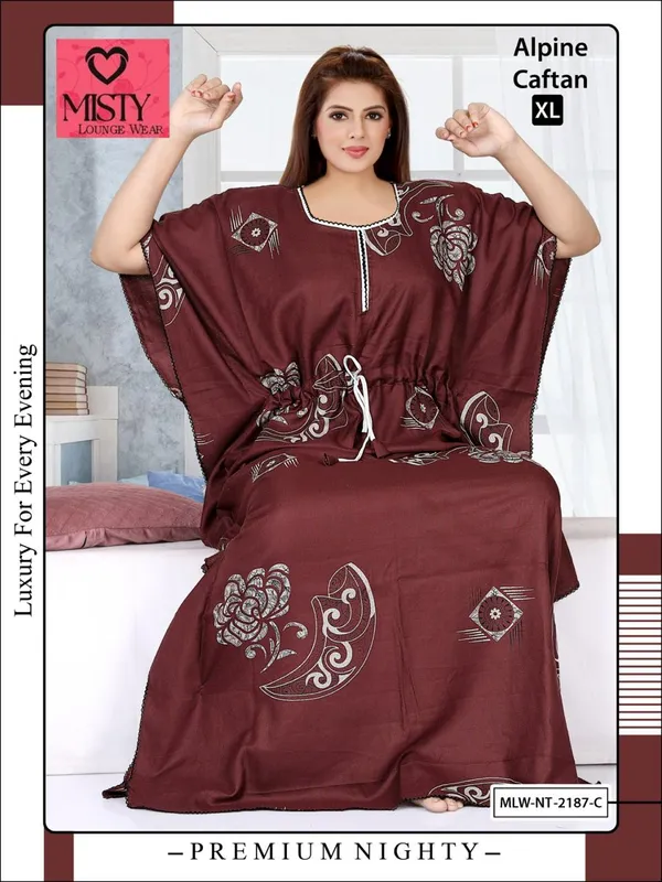 Maroon_Alpine_Loose_Fit_Caftan_Nightwear_For_Women