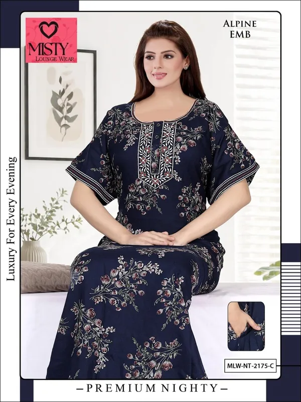 Navy_Alpine_Relaxed_Fit_Nightdress_For_Women