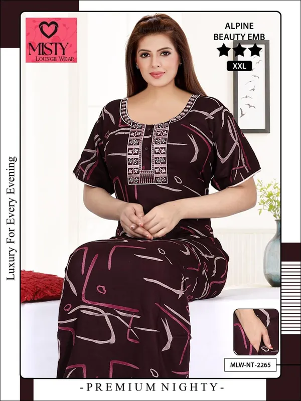 Berry_Wine_Alpine_Relaxed_Fit_Nighty_For_Women