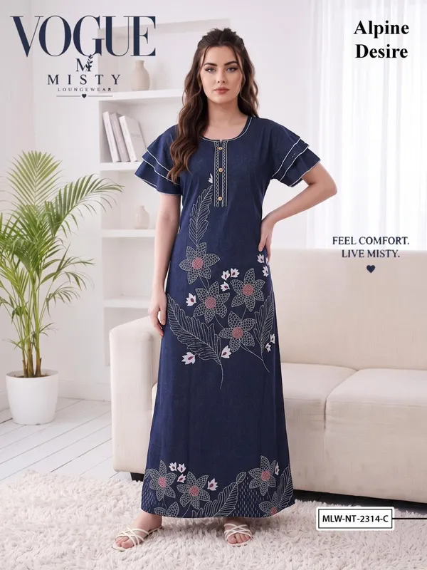 Navy_Alpine_Maxi_Nighty_For_Women