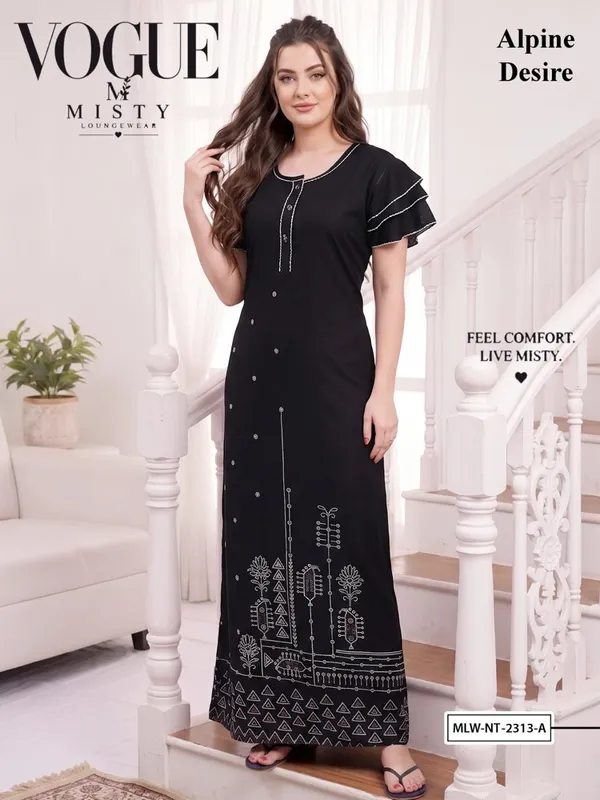 Black_Alpine_Relaxed_Fit_Long_Nightdress_For_Women