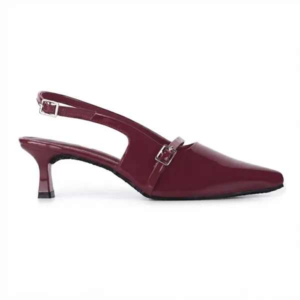 Burgundy_Pu_Pointed_Toe_Slingback_Pumps_For_Women