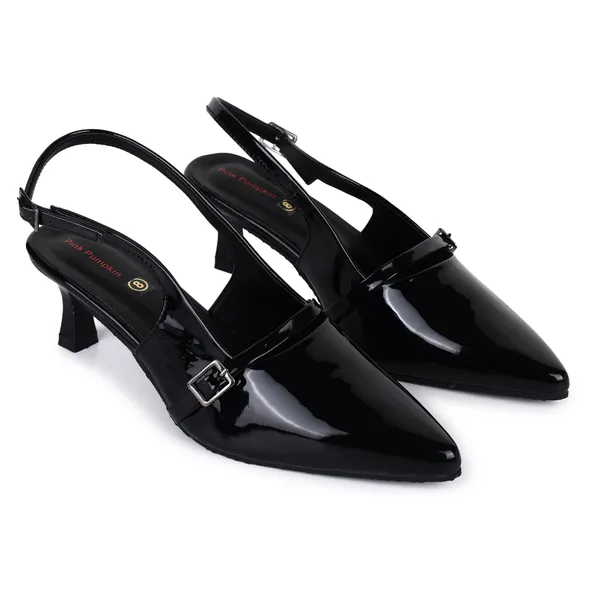 Black_Pu_Pointed_Toe_Slingback_Pumps_For_Women