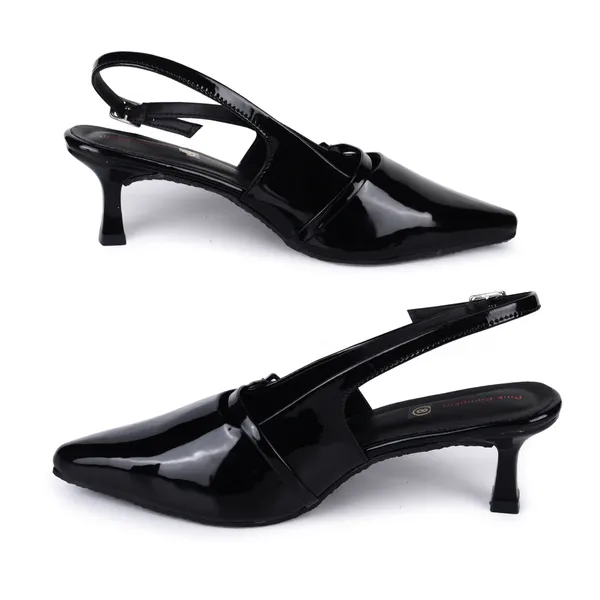 Black_Pu_Pointed_Toe_Slingback_Pumps_For_Women