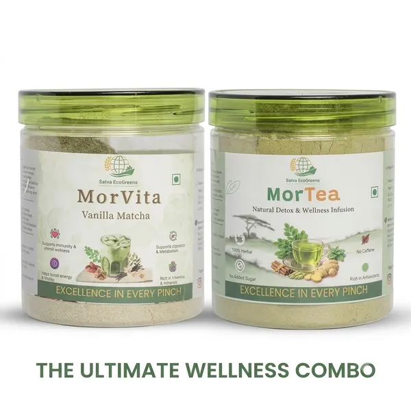 MorVita_Vanilla_Matcha_Powder_And_MorTea_Herbal_Tea_Wellness_Combo_-_2_Pack_Of_2