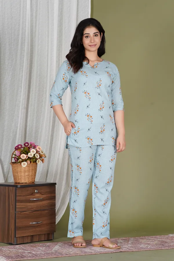 Ayush_Textiles_Women_Printed_Grey_Top_And_Pyjama_Set