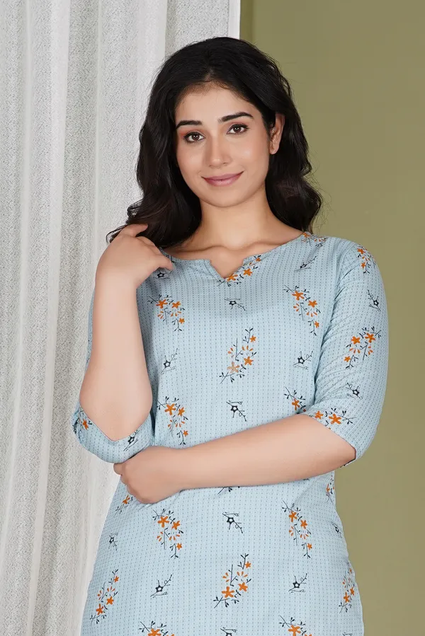 Ayush_Textiles_Women_Printed_Grey_Top_And_Pyjama_Set