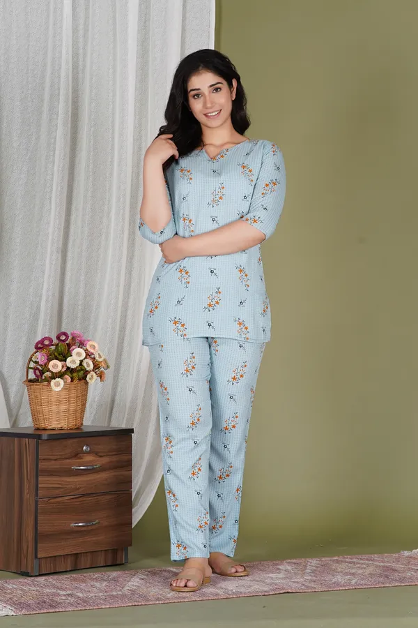Ayush_Textiles_Women_Printed_Grey_Top_And_Pyjama_Set
