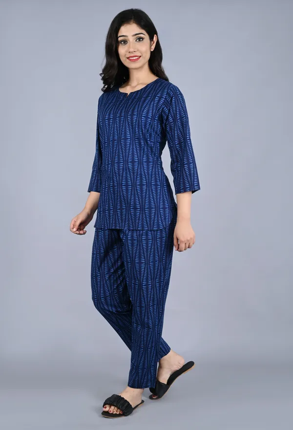 Ayush_Textiles_Women_Printed_Blue_Top_And_Pyjama_Set