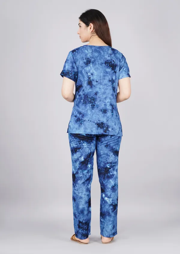 Ayush_Textiles_Women_Printed_Blue_Night_Suit_Set