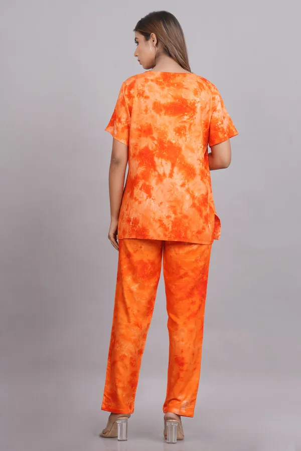 Ayush_Textiles_Women_Printed_Orange_Night_Suit_Set
