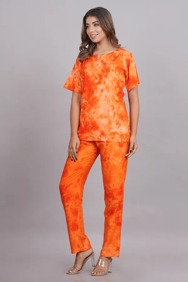 Ayush_Textiles_Women_Printed_Orange_Night_Suit_Set