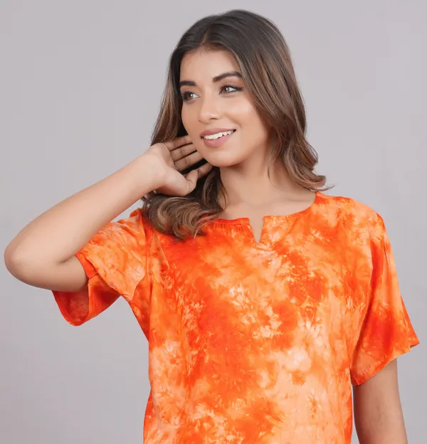 Ayush_Textiles_Women_Printed_Orange_Night_Suit_Set