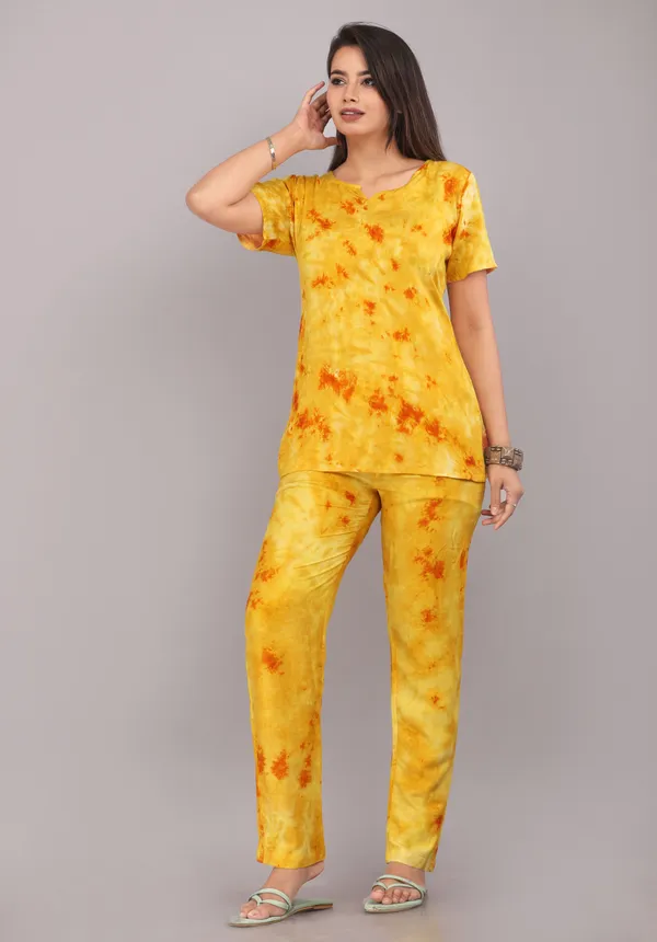 Ayush_Textiles_Women_Printed_Yellow_Night_Suit_Set
