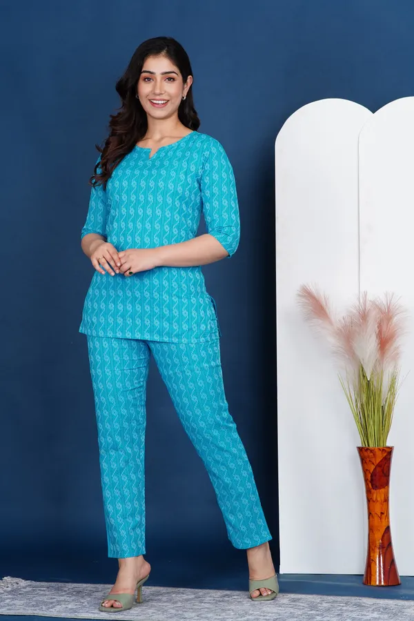 Ayush_Textiles_Women_Printed_Orange_Top_And_Pyjama_Set