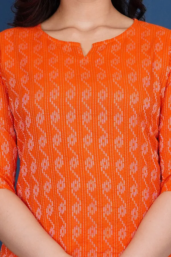 Ayush_Textiles_Women_Printed_Orange_Top_And_Pyjama_Set