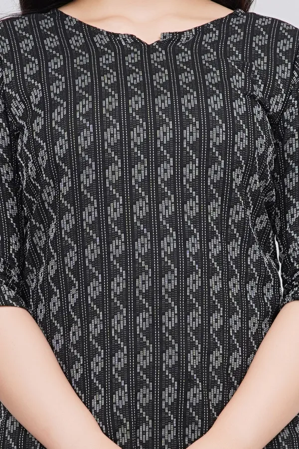Ayush_Textiles_Women_Printed_Black_Top_And_Pyjama_Set