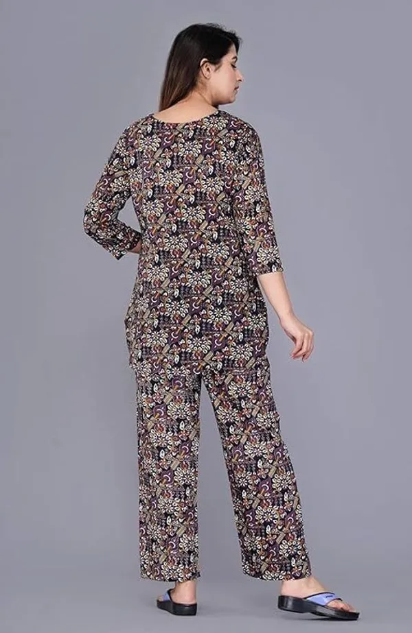 Ayush_Textiles_Women_Printed_Black_Night_Suit_Set