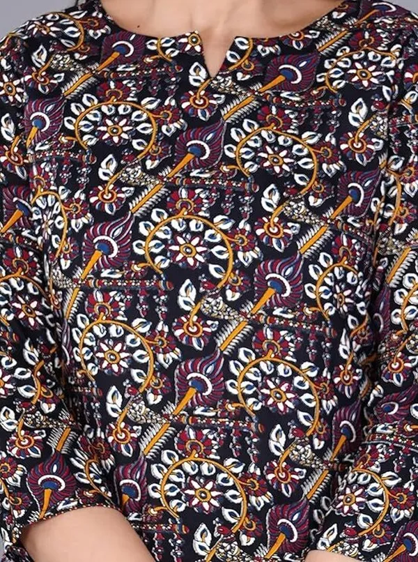 Ayush_Textiles_Women_Printed_Black_Night_Suit_Set