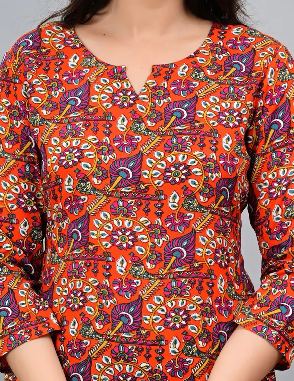 Ayush_Textiles_Women_Printed_Orange_Night_Suit_Set