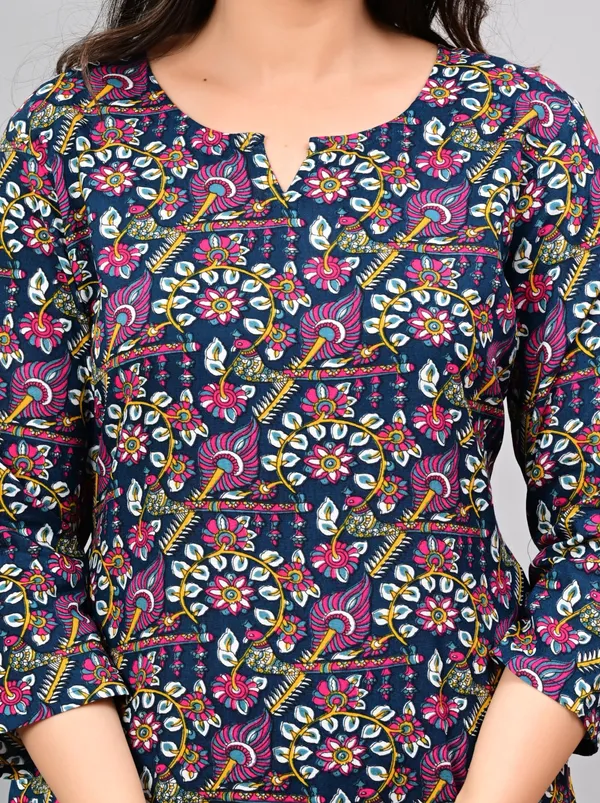 Ayush_Textiles_Women_Printed_Blue_Night_Suit_Set