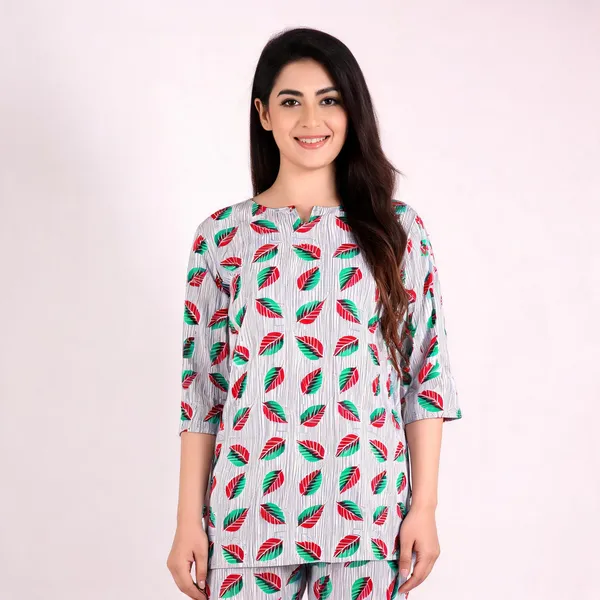 Ayush_Textiles_Women_Floral_Print_Silver_Top_And_Pyjama_Set