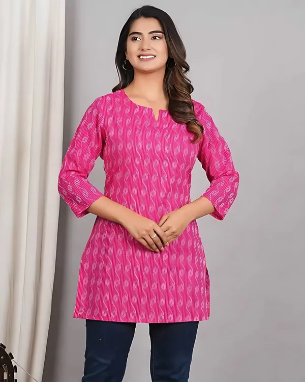 Breezy_Pink_Cotton_Kurti_For_Everyday_Elegance_Cotton_Kurti